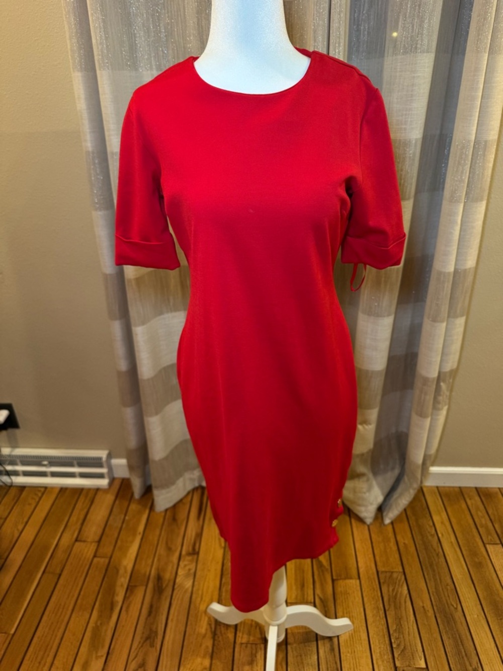 Ralph Lauren Red Midi Sheath Dress